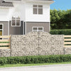 vidaXL Arched Gabion Basket, Galvanized Iron, 300x50x140/160 cm, Silver