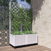 vidaXL Maceta de Jardín con Celosía en PP 80x40x136 cm, Blanco