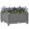 vidaXL Raised Planter, Polypropylene, 40x40x23 cm, Light Grey