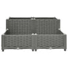 vidaXL Raised Planter, Polypropylene, 80x80x38 cm, Light Grey