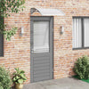 vidaXL Door Awning Polycarbonate 80x75 cm Grey Transparent
