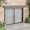 vidaXL Pensilina per Porta in Policarbonato e Alluminio 350 x 100 cm Nera