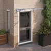 vidaXL Door Canopy, Polycarbonate and Aluminum, 122x90 cm, Grey and Transparent