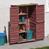 vidaXL Solid Pine Wood Garden Shed 83x57x140 cm Moka