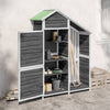 vidaXL Cobertizo de Jardín Madera Maciza de Pino 120x53,5x170 cm Gris