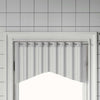 Binari per Tende Telescopici, Set da 2 pz Bianco e Argento in Alluminio (90-135 cm)