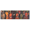 vidaXL Tappeto da Cucina Lavabile Cucchiai e Spezie 45x150 cm Velluto