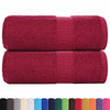 Set 2 Asciugamani per Ospiti FROGN in Cotone Bordeaux 30x50 cm
