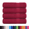 vidaXL Asciugamani da bagno FROGN 4 pz Bordeaux 100x150 cm 360 g/m²