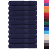 Asciugamani per sauna 10 pezzi Cotone OEKO-TEX 360 g/m² 80×200 cm Blu navy