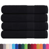 vidaXL Asciugamani per sauna FROGN 4 pezzi Nero 80x200 cm 360 g/m²