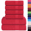 vidaXL Set di asciugamani 6 pezzi FROGN Rosso 360 g/m²