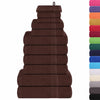 vidaXL Set di asciugamani 12 pezzi FROGN Marrone 360 g/m²