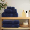vidaXL Asciugamano per Ospiti SOLUND 4 pcs Blu navy 15 x 21 cm 550 gsm