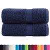 vidaXL Asciugamani per ospiti Premium SOLUND 2 pz Blu navy 30x50 cm 600 g/m²