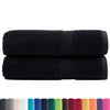 vidaXL Asciugamani da bagno Premium SOLUND 2 pz Nero 100x150 cm 600 g/m²