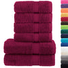 vidaXL SOLUND 8-Piece Towel Set Burgundy 600 gsm