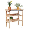 vidaXL Tavolo Piante con Ripiani 78x38x,82,5cm Legno Massello Abete