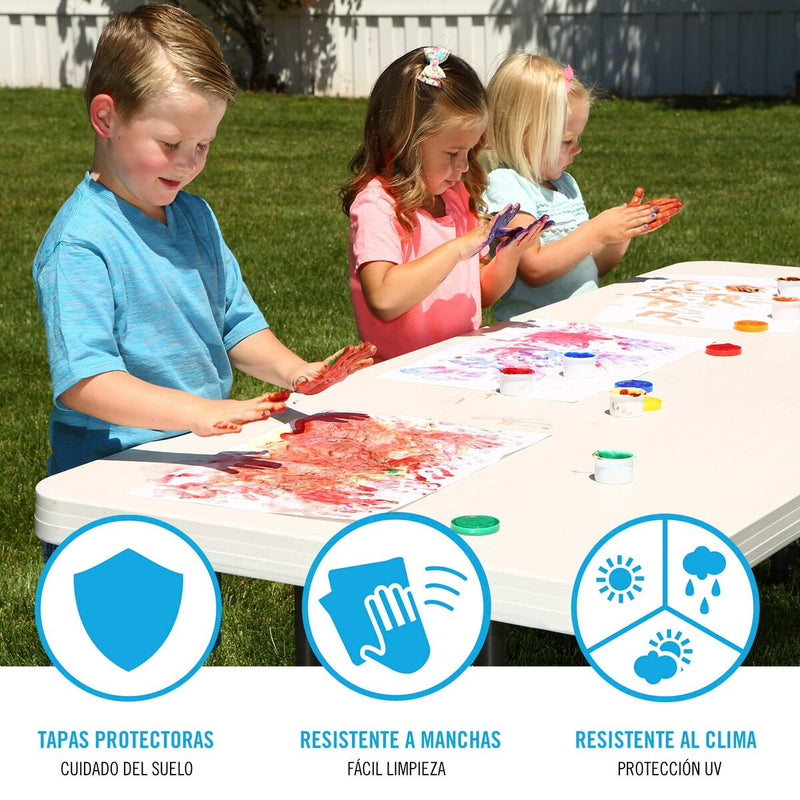 Mesa Plegable Lifetime Blanca Acero Rectangular (Reacondicionado C) - Image 6 of 8