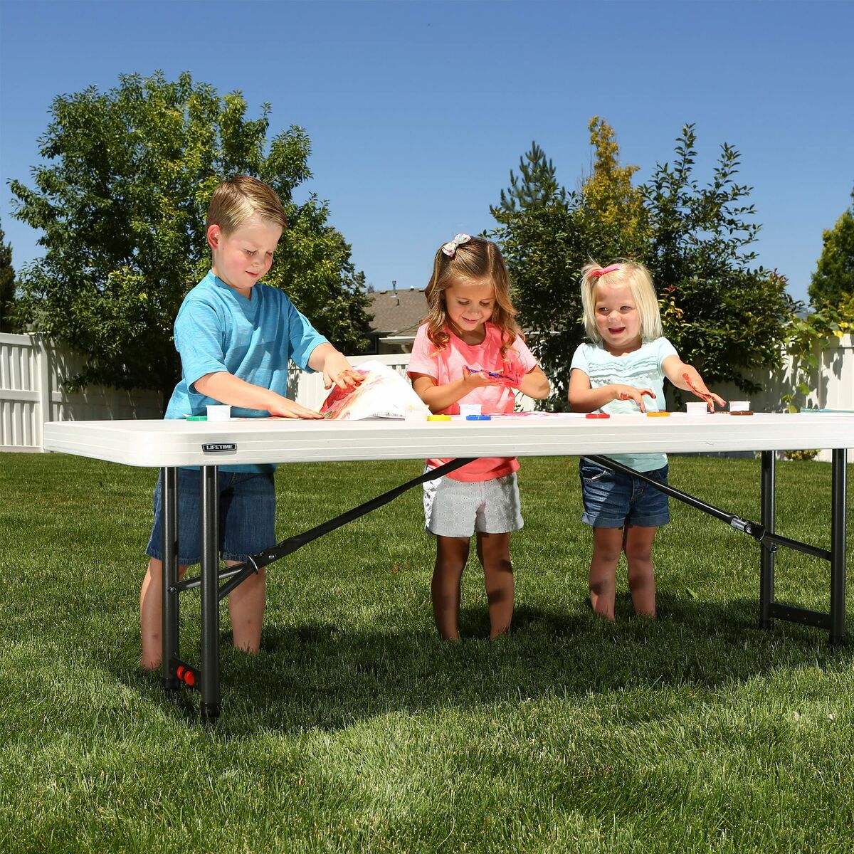 Mesa Plegable Lifetime Blanca Acero Rectangular (Reacondicionado C) - Image 4 of 8