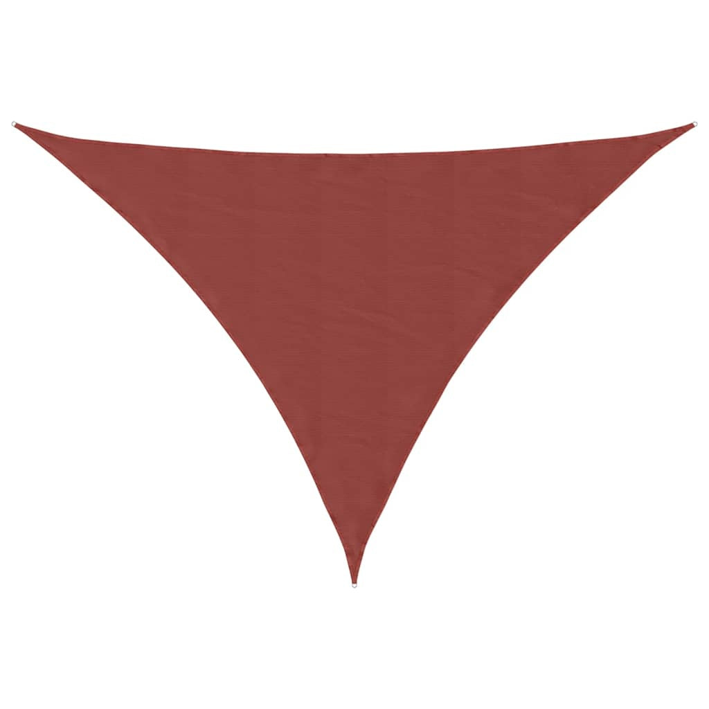 vidaXL Toldo de Vela Triangular de Tela Oxford 3x4x5 m Terracota - Image 6 of 36