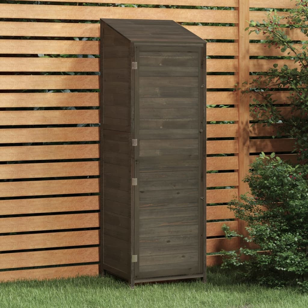 Capanno da Giardino in Legno Massello di Abete 55×52×174,5 cm Antracite - Image 32 of 39
