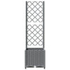 Fioriera da Giardino con Graticcio PP 40×40×136 cm Grigio Chiaro - Image 25 of 26