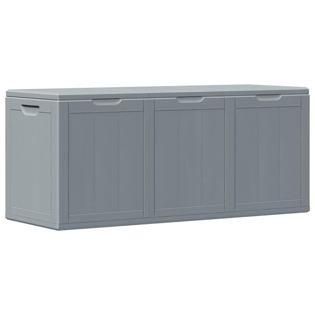 vidaXL Garden Storage Box, Polypropylene, 270 L, 118.5x44.5x51 cm, Grey - Image 33 of 39