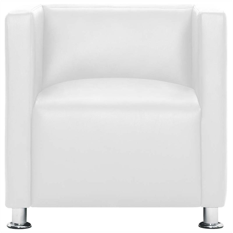 Poltrona a Pozzetto in Similpelle 71×54×69 cm Bianca - Image 3 of 11