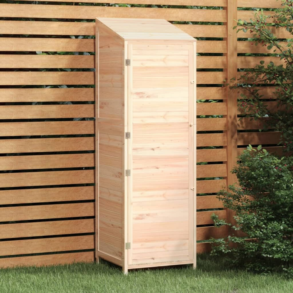 vidaXL Capanno da Giardino in Legno Massello di Abete 55x52x174,5 cm Marrone - Image 1 of 16