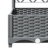vidaXL Planter with Trellis, PP, 120x120x121.5 cm, Light Grey - Image 13 of 16