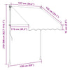 Toldo Retráctil Manual con LED vidaXL 150 cm Azul y Blanco - Image 77 of 214