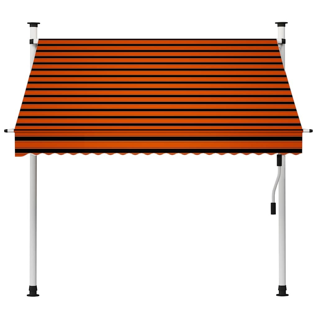 Tenda da Sole Retrattile in Poliestere 200 cm Arancione e Marrone - Image 216 of 222