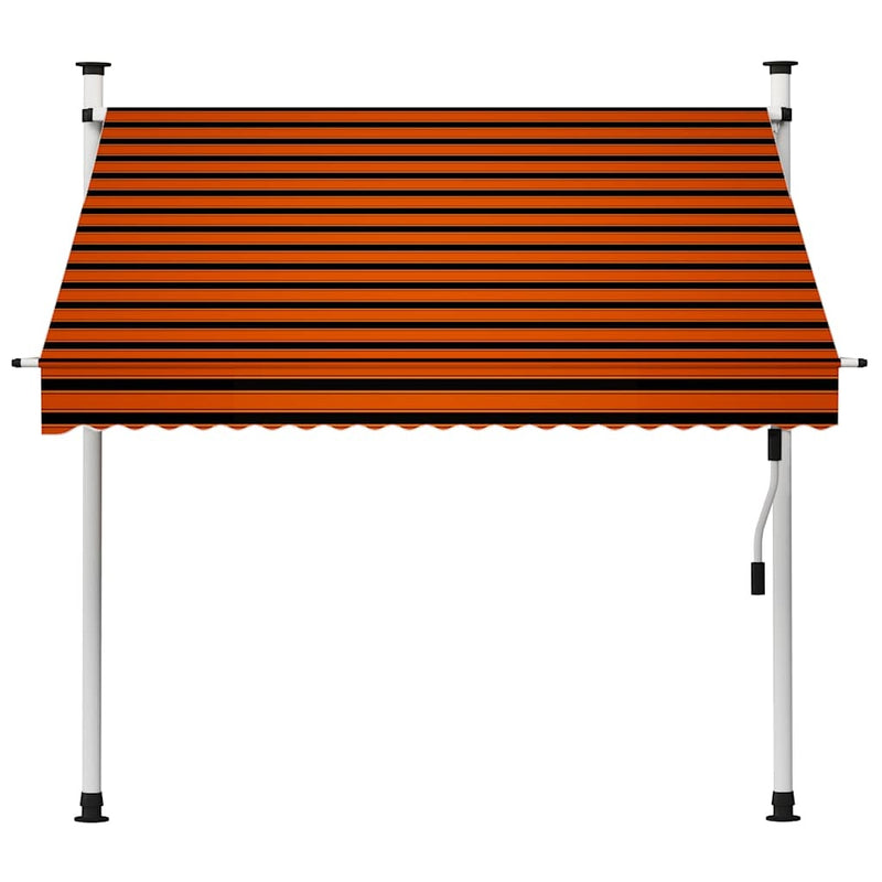 Tenda da Sole Retrattile in Poliestere 200 cm Arancione e Marrone - Image 216 of 222