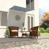 vidaXL Retractable Awning, Steel and Polyester, 150x150 cm, Blue and White - Image 140 of 250