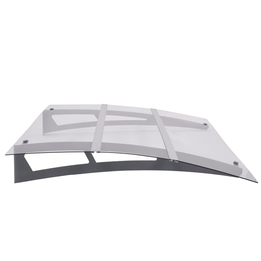vidaXL Door Canopy, 150x90 cm, PET and Steel, Silver and Transparent - Image 110 of 228