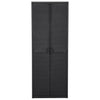 vidaXL Garden Storage Cabinet Black 65x45x172 cm PP Rattan - Image 3 of 89