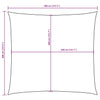 vidaXL Vela Parasole in Tessuto Oxford Rivestito in PU 4x4 m Antracite - Image 11 of 18