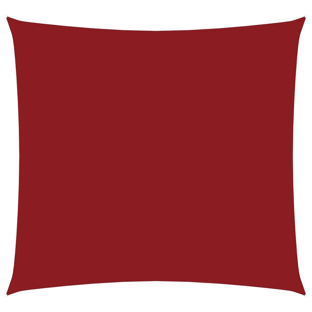 vidaXL Vela Parasole Quadrata Tessuto Oxford Rivestito PU 3,6x3,6 m Rosso - Image 2 of 18
