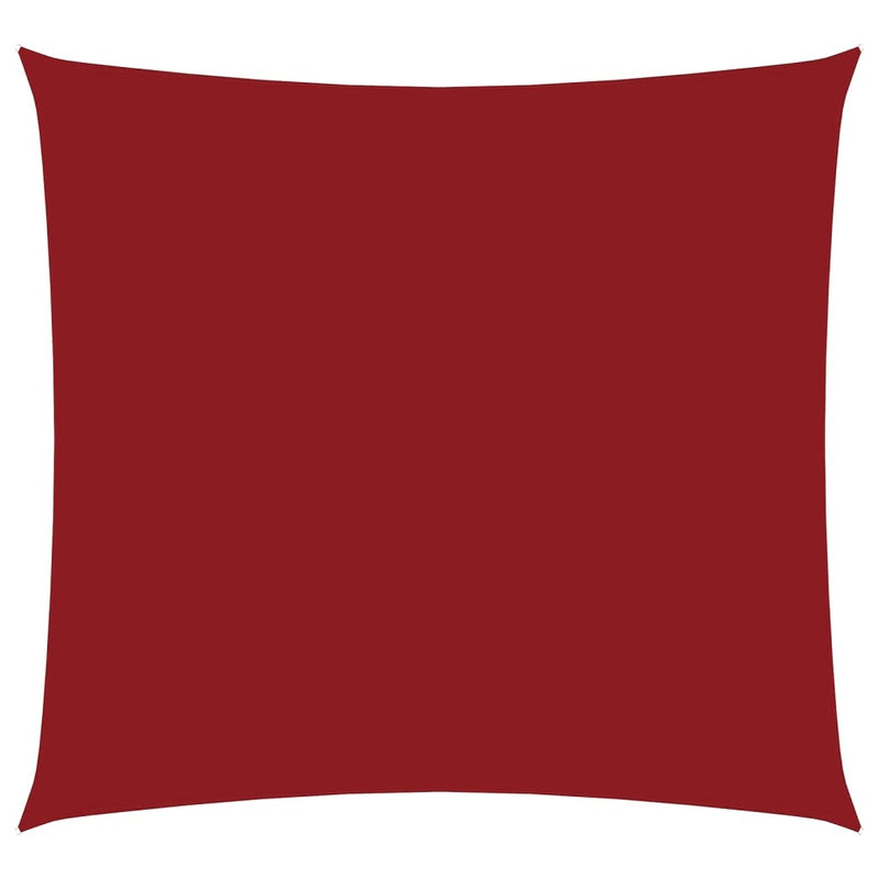 vidaXL Vela Parasole Quadrata Tessuto Oxford Rivestito PU 3,6x3,6 m Rosso - Image 2 of 18