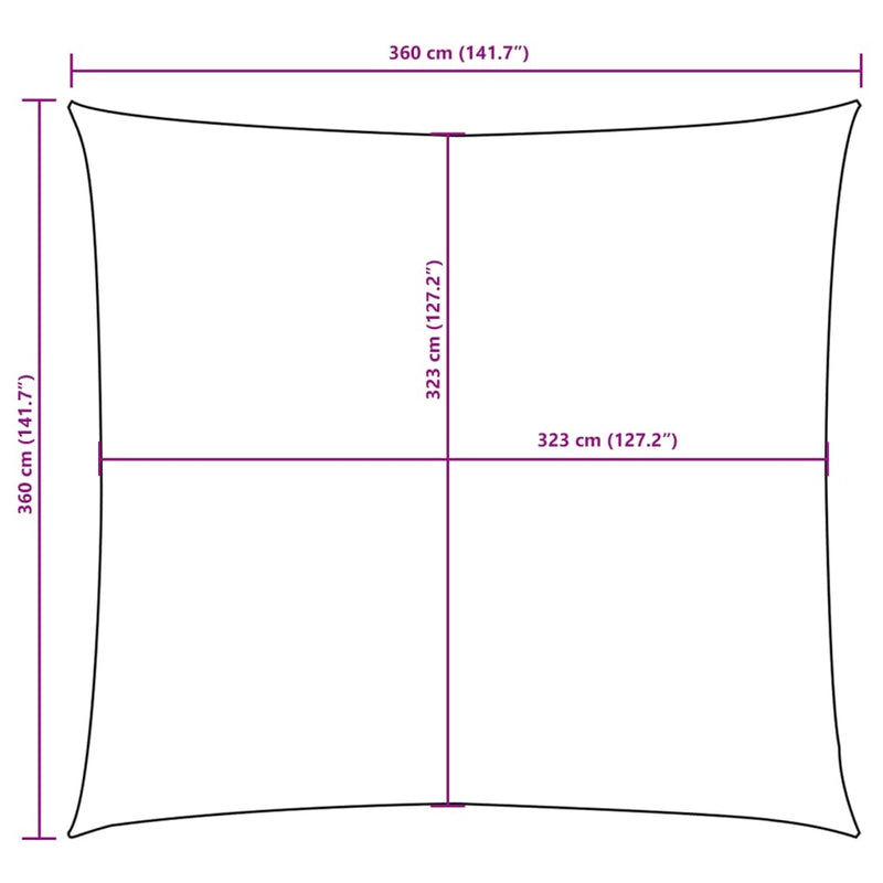 vidaXL Vela Parasole Quadrata Tessuto Oxford Rivestito PU 3,6x3,6 m Rosso - Image 11 of 18
