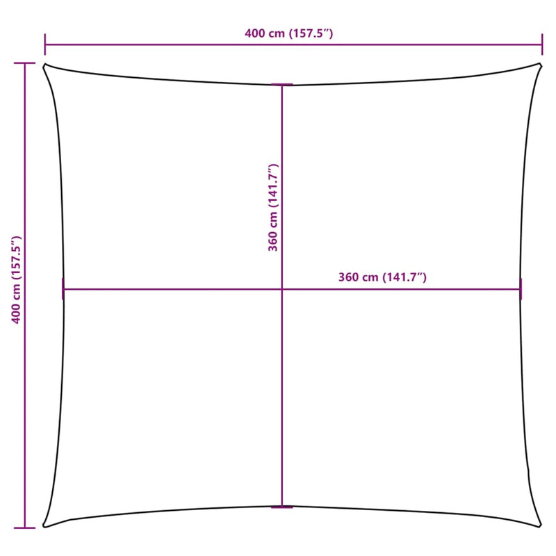 Vela Parasole in Tela Oxford 4×4 m Marrone - Image 23 of 47