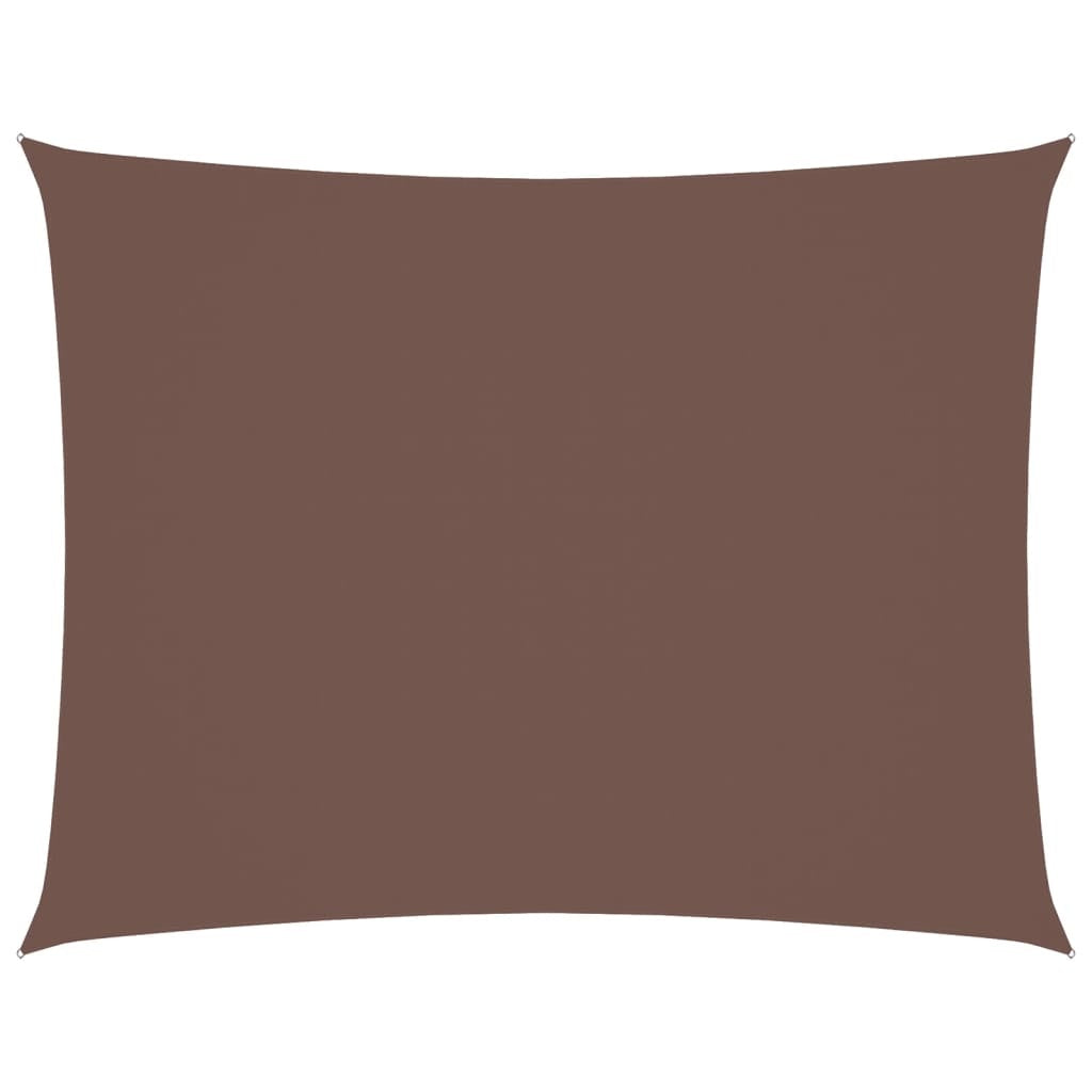 vidaXL Rectangular Sail Shade, PU-Coated Oxford Fabric, 3.5x5 m, Brown - Image 3 of 18