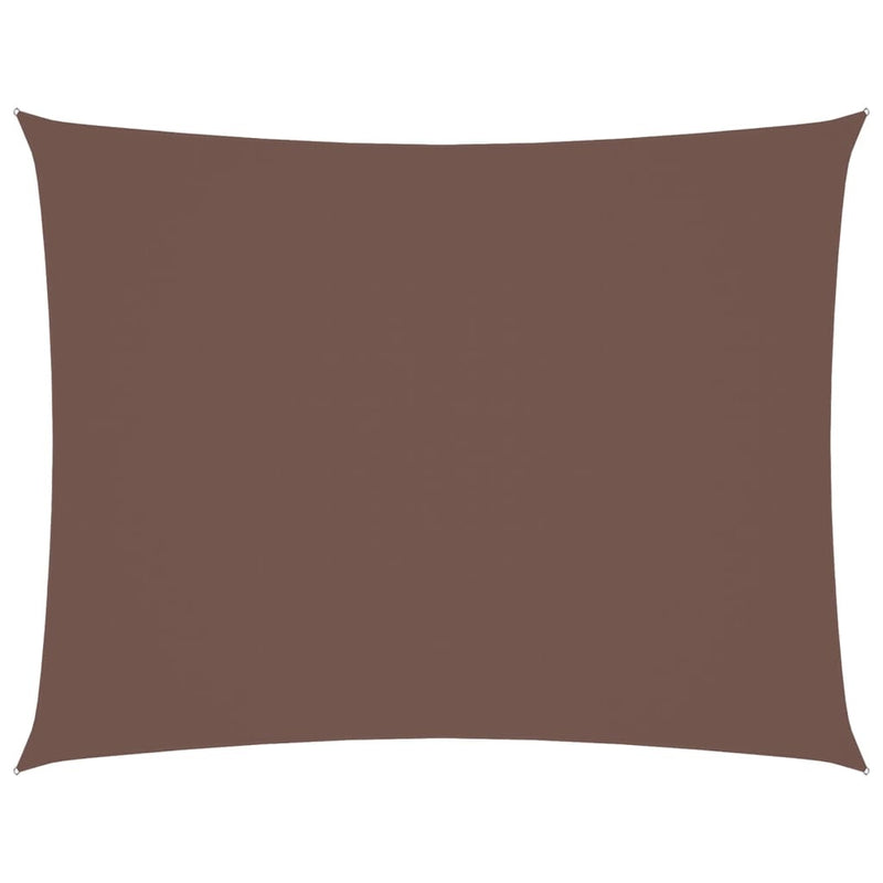 vidaXL Rectangular Sail Shade, PU-Coated Oxford Fabric, 3.5x5 m, Brown - Image 3 of 18