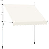 Tenda da Sole Retrattile in Poliestere 250 cm Crema - Image 4 of 15