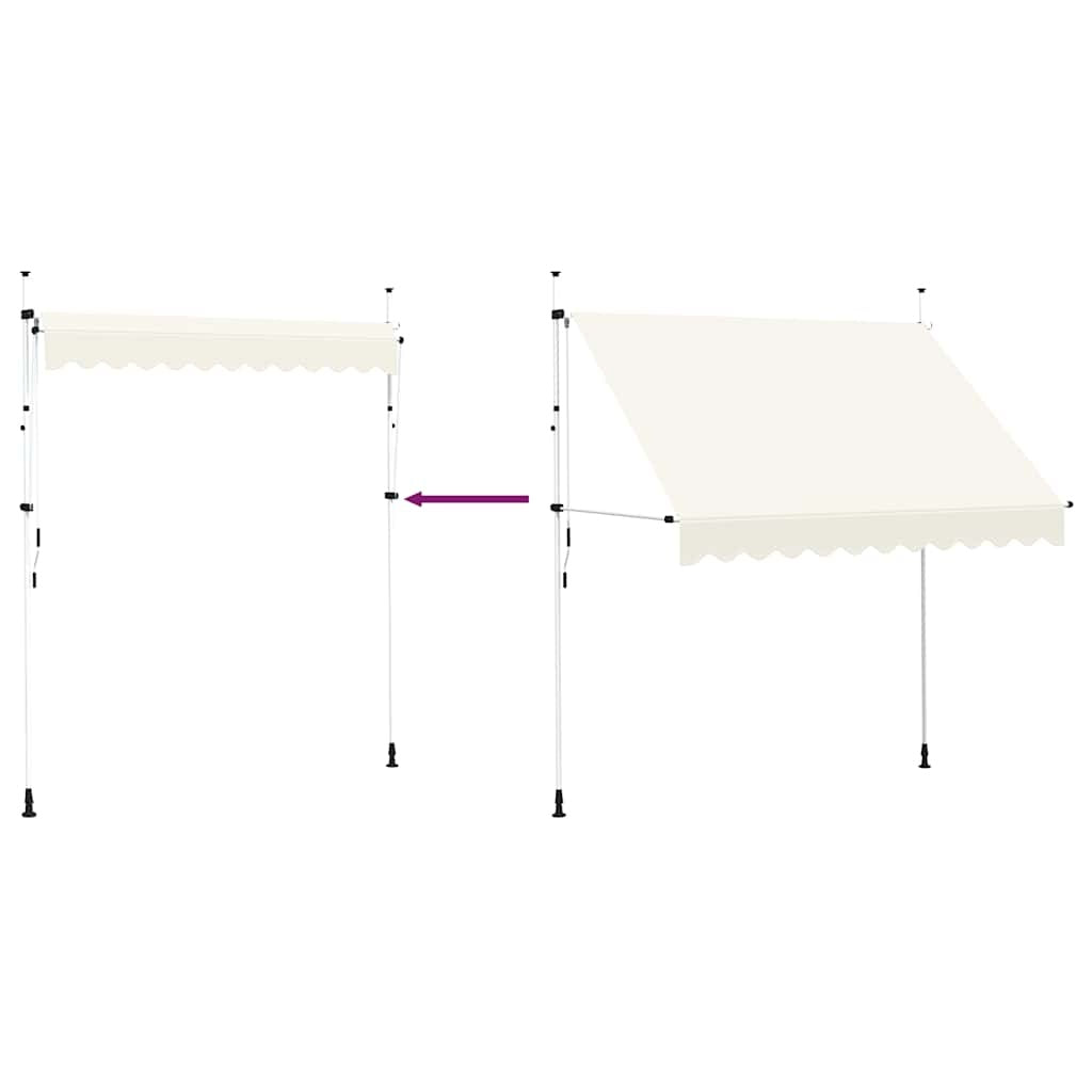 Tenda da Sole Retrattile in Poliestere 250 cm Crema - Image 7 of 15