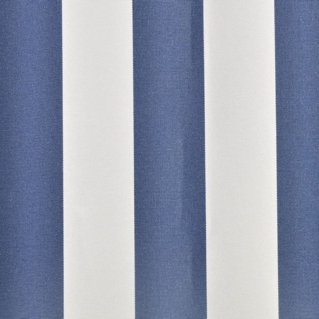 Telo di Ricambio Tendone Parasole Poliestere PU 5×3 m Blu e Bianco - Image 3 of 6