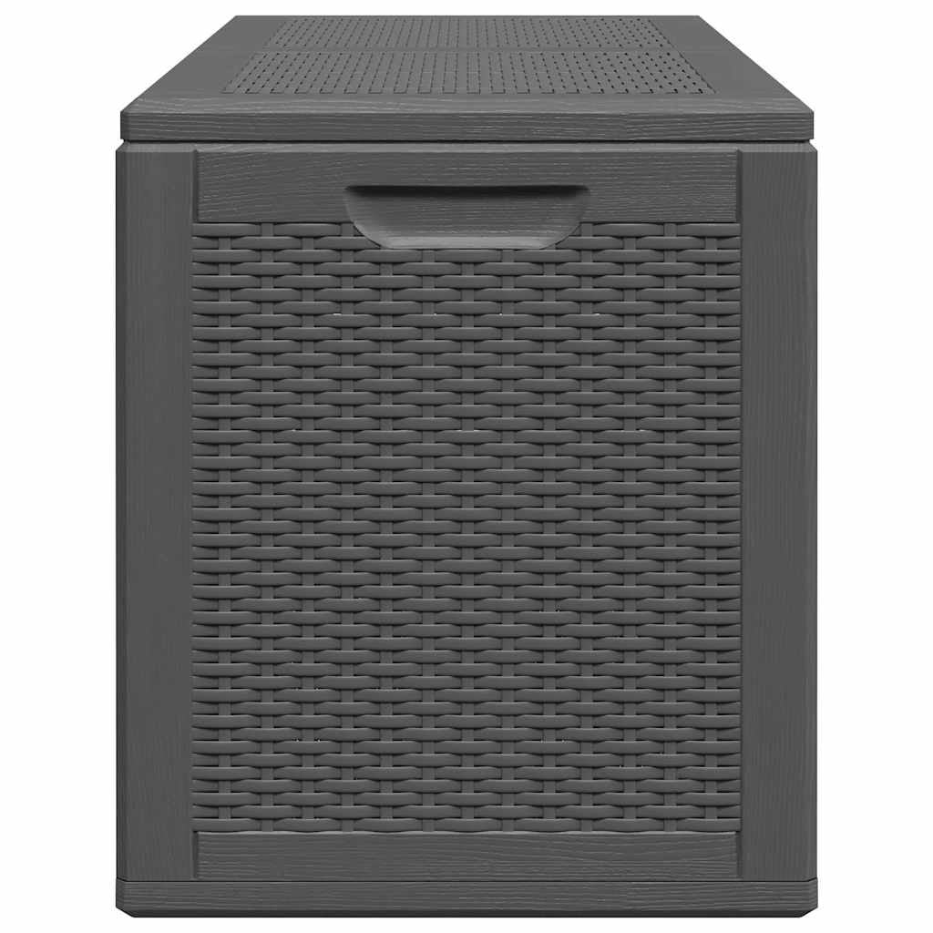 vidaXL Baule da Giardino PP Effetto Rattan 180 L Nero 80,5 x 44,5 x 51 cm - Image 3 of 10