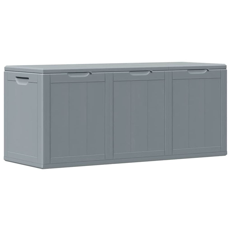 vidaXL Garden Storage Box, Polypropylene, 270 L, 118.5x44.5x51 cm, Grey - Image 39 of 39