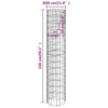Set 4 Fioriere Gabbioni Circolari in Acciaio Zincato Ø30×50/100/150/200 cm Argento - Image 9 of 14